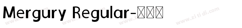Mergury Regular字体转换